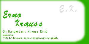 erno krauss business card